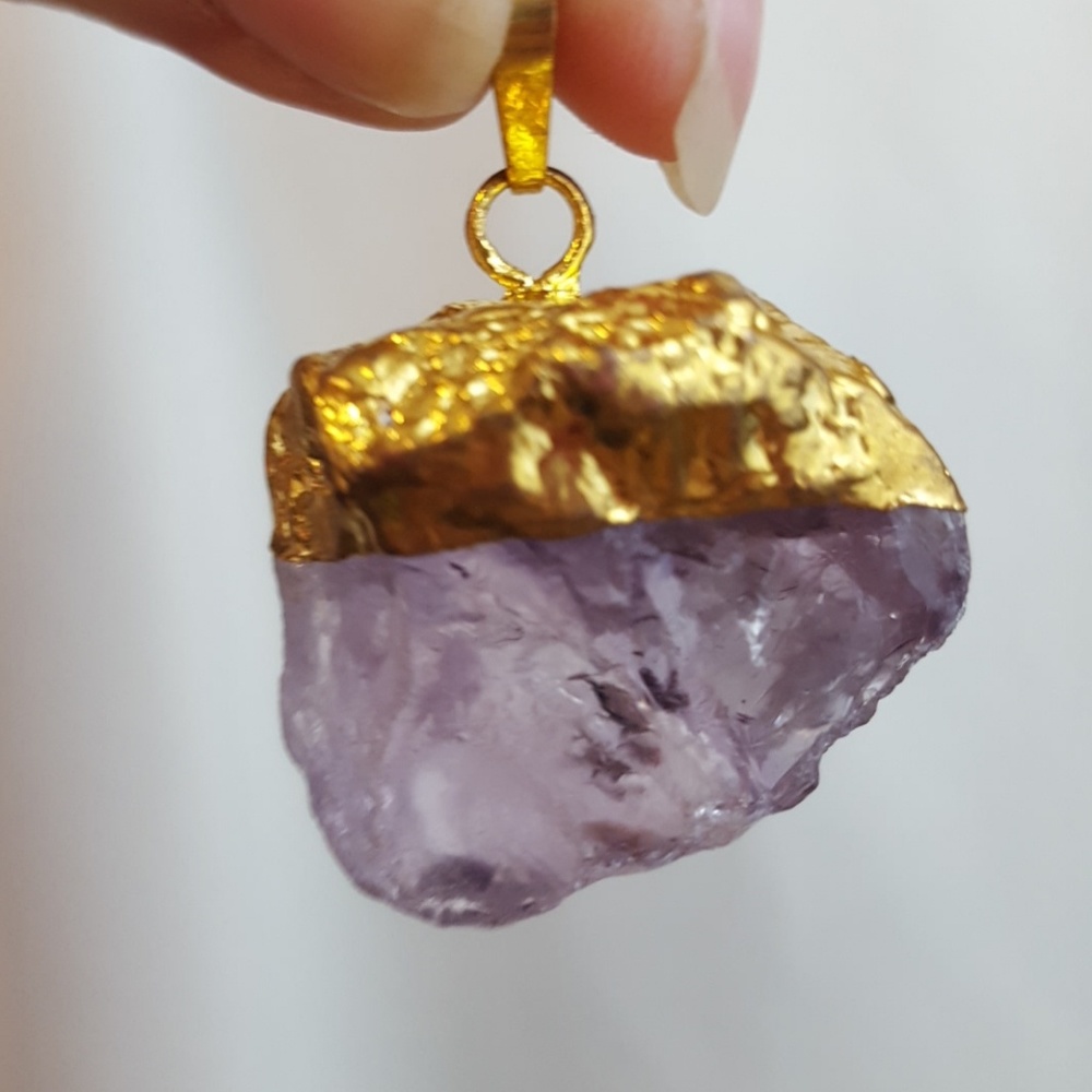 BOGO FREE Genuine Amethyst Crystal Pendant